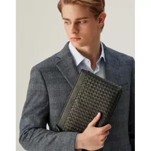 [롯데백화점]닥스 액세서리 LL[PORTSMOUTH+] 블랙 핸드크래프트 메쉬 미디움 클러치백 DBBA4E725