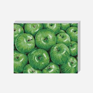 DIY 보석십자수 세트 재물의 청사과 40x50cm 과일 캔퍼스 액자형 비즈