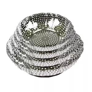 [국내생산 430 스테인리스] 찜기 바구니형 다용도 찜판 찜채반 삼발이 스텐찜기 받침 찜망 중 25 x 15.5