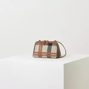 [닥스](강남점)DCWA2E226W2[JUBLIEE CHECK] 브라운 체크 가죽 미니크로스백