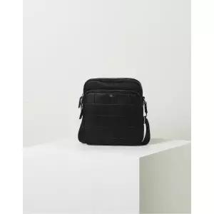 [롯데백화점]닥스 액세서리 LL선물포장[GRID MAXI] 블랙 패턴배색 가죽 크로스백 DBBA4E275