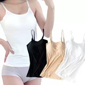 [오리지널픽_커먼멜로우] 노와이어 일체형 편한 심리스 노라인 볼륨 캡나시 런닝브라 캐미솔