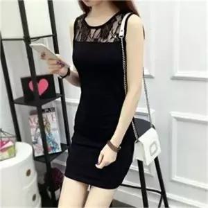 [오노마] ONM 여성 데이트 하객 패션 레이스 시스루 민소매 원피스 (S8056310)