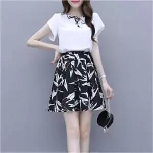 [오노마] ONM 플레어 스커트 블라우스 세트 화사한 패턴 프릴 코디 (S8117948)