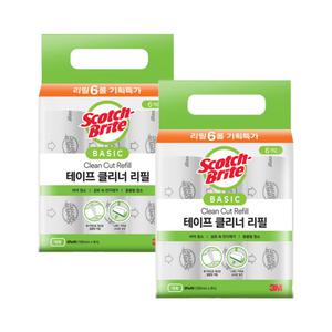3M 베이직 대형 테이프클리너 리필 12입(6입x2개)