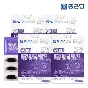 종근당 20100 저온 초임계 알티지 오메가3 루테인 지아잔틴 24 4박스 / 식물성캡슐 4중복합기능성 비타민D