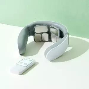 비타그램 무선 넥밴드 6개 전극패드 저주파 목 마사지기 EMS 온열 VG-NB2260