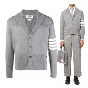 톰브라운 사선 캐이블 요크 가디건 MKC418A Y3006 055