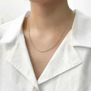 [오팔하우스]925Silver 꽈배기 이태리체인 목걸이 OPHEN1287 (S7901121)