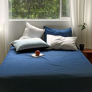 쁘리엘르 컬러샌드 60수 순면 매트리스커버, SS, 네이비, 1개