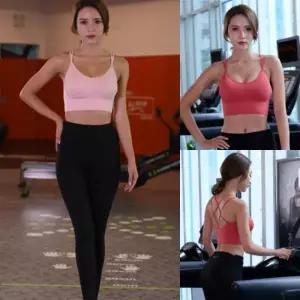 [셀러허브]스포츠브라 브라탑 헬스복 노와이어 필라테스 브라렛 (S9313752)