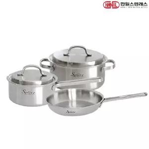 [NS홈쇼핑]한일STS 스플릿 통5중 스텐냄비 후라이팬세트 3종B(편16+양20+후20)..