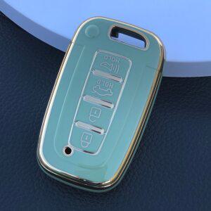 4 버튼차량키 케이스 커버 기아 에쿠스 2012k5 K5 2011 포르테 오피루스 로헨스 Ix 35 2012 소울 쏘렌토 보