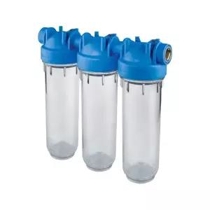 [필터테크]RA1400301 아트라스 3단 PET 투명하우징 325mm 10인치 입출수 15A 1/2인치