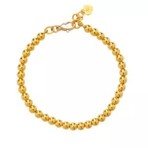 [한국금다이아몬드] 여자 순금 볼 팔찌 레이어드 24K 7.5g 18K장식