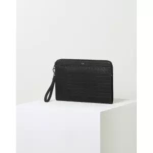 [롯데백화점]닥스 액세서리 LL[선물포장][GRIDⅡ] 블랙 그리드 패턴 클러치백 DBBA3E269