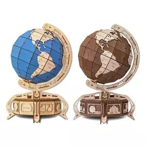 DIY 나무 조립 키트 입체 퍼즐 지구본