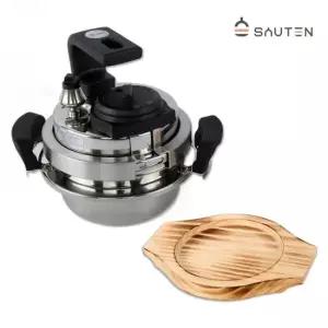 아트박스 하오 소댕 인덕션 통3중 압력밥솥 1L + 원목 받침대 세트