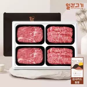 [롯데백화점]일간고기 1등급 암소한우 선물세트 1.6kg (등등채채)