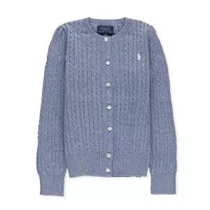 [폴로 랄프로렌]23SS 키즈 여성 포니 자수 케이블 가디건 543047 044