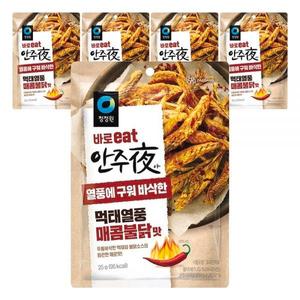 청정원 안주야 먹태열풍 매콤불닭맛 25g 5개