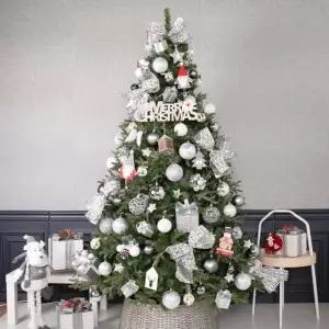 [텐바이텐]크리스마스 트리 장식 풀세트 패턴리본픽연그린 210cm 단면