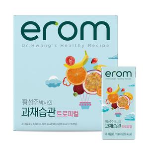 이롬 황성주 과채습관 트로피컬 190ml 64팩 야채 과채 과일 주스