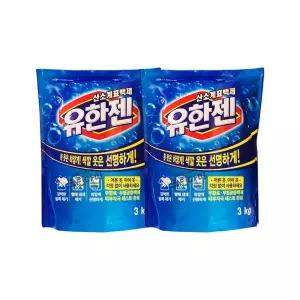 유한락스 산소계표백제 유한젠 분말형 리필 3kg x2개