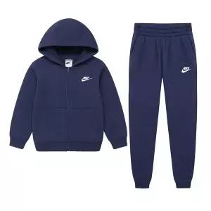 [나이키] 여성 NSW 클럽 플리스 기모 트레이닝 세트 운동복 츄리닝 네이비 FD3114-410