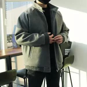 [우기브로]WMD 남자 빅사이즈 하프넥 모직 시보리 자켓 점퍼