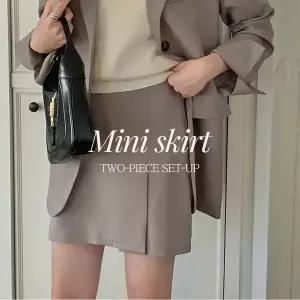 핫핑 [셋업가능] 드라프 투피스 랩 미니스커트
