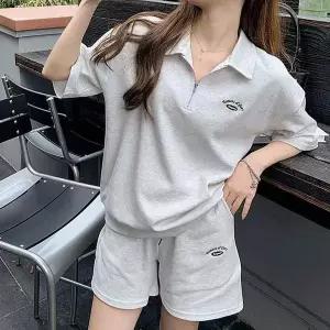 [오노마] ONM 집업 카라 트레이닝세트 반팔 허리밴딩 팬츠 미니자수 (S10525899)