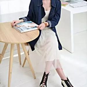 [오노마] ONM 팬티 캐주얼 롱스커트 허리밴딩 롱치마 스커트 롱망사 (S12077636)