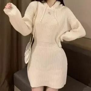 [오노마] ONM 메이비굿 여자원피스추천 후드 니트 원피스 골지 미니 (S12075022)