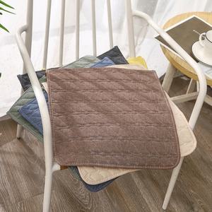 노리스 얇은 방석 식탁 의자 사각 논슬립 미끄럼방지 면 쿠션