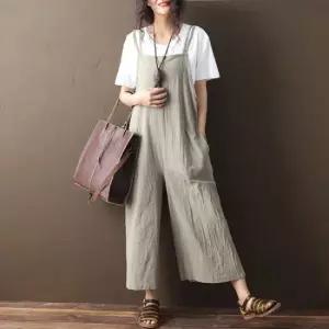 여성 더블끈 점프수트 0721 빅사이즈 멜빵바지 캐쥬얼