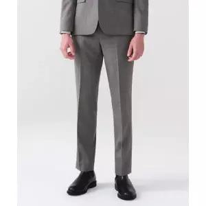 [하프클럽/에스티코]울혼방 윈도우 체크 수트 팬츠 (슬림) (베이지)  SSLUC11SCD