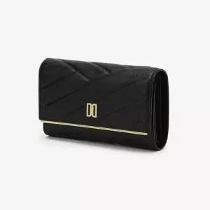 [닥스](강남점)DCWA4F419BK [CARLISLE MODERN] 블랙 칼라일 패턴 골드 DD로고 소가죽 중지갑