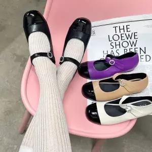 여아보석구두 연주회 굽구두 투톤 큐빅 새학기 메리제인 플랫