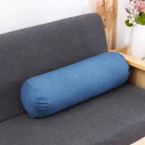 홈테리어 홈스테이 면마 원통 쿠션 일자형 원형 2인