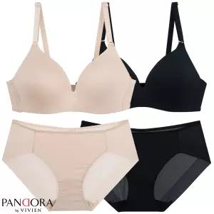 판도라by비비안 3D 입체몰드 노와이어 브라팬티 ABC컵 pst7101