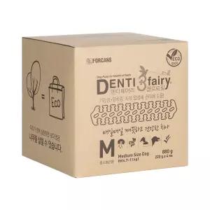덴티페어리 클로로필 에코팩 M 74개입 880g 포켄스 강아지 덴탈껌 치석 입냄새 제거 개껌