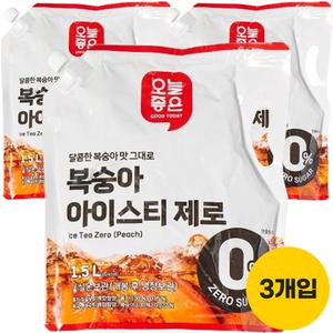 오늘좋은 복숭아 아이스티 제로 1.5LX3개