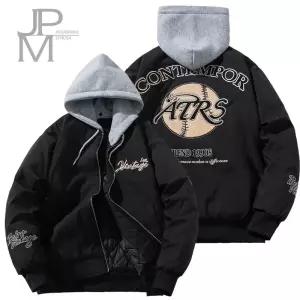 제이피엠 남자 스타디움 후드 점퍼 야구 점 퍼 항공자켓 블루종 자켓 봄 가을 겨울 3계절 착용가능 루즈핏 오버핏 누빔점퍼 겨울아우터 GA22