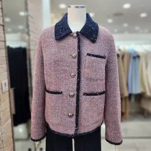 [JJ지고트] 믹스 텍스쳐 배색 퀼팅 재킷 GMCA0JKR4_DG