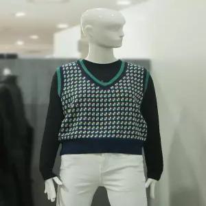 [ab.f.z][ab.f.z] 배색 스퀘어 브이넥 니트 조끼 MAY2HW37 (P003122559)