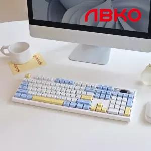 앱코 AS104 PBT 풀윤활 유무선 사무용 기계식 키보드 블루레몬 조약돌 슈팅스타 축
