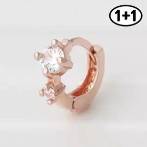 14K 골드핀 헬렌 큐빅 링 피어싱 1+1