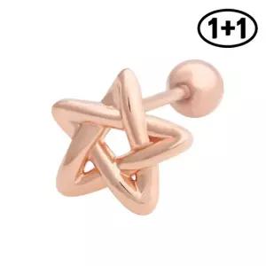 14K 골드핀 스트링스타 별 피어싱 1+1