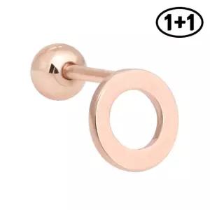 14K 골드핀 서클라인 라운드 피어싱 1+1